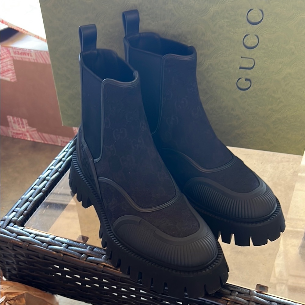 Gucci Men GG Ankle Boots - Picture 8 of 15